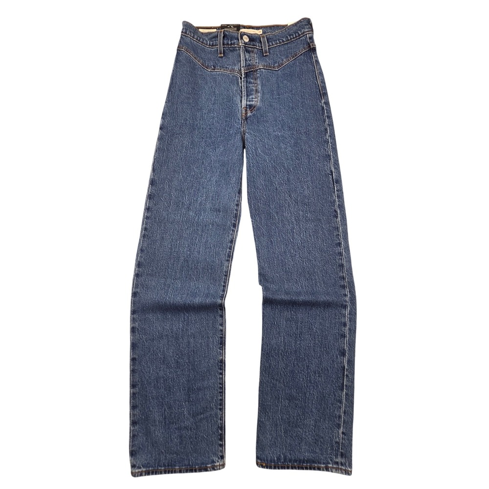 NWT Levis Premium Ribcage Straight Ankle Jeans 28x31 Super High Rise Western